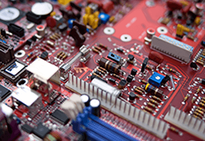 close-up of a circuit board