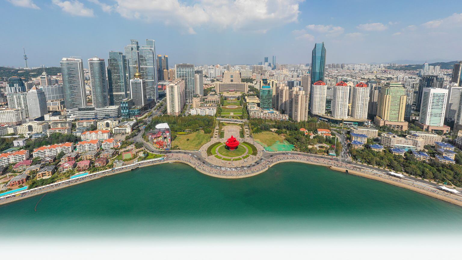 Aerial view of Qingdao